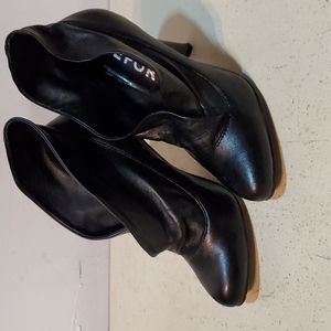 Report leather heels